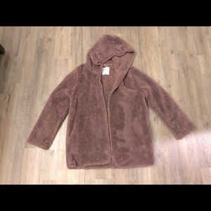 PINK Sherpa Cardigan NWT